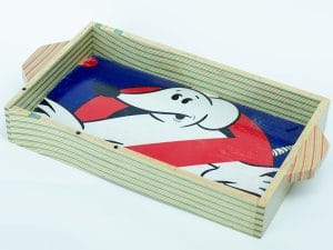 Frutero hecho de tablas recicladas