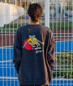 Sudadera ROTULISTA Ollie Cuello redondo Gris